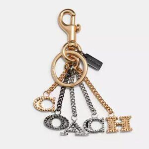EUC Coach Mixed Metal Perforated Letter Bag Charm 91474